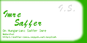 imre saffer business card